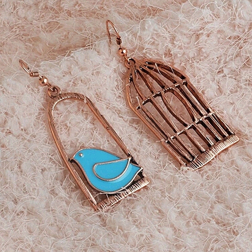 Bird & Cage Earrings